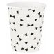 8 papieren bekers - black tie