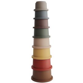 Set van bouwbekers - retro kleuren