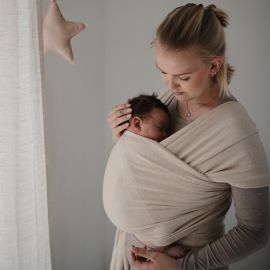 Baby wrap draagdoek - Beige melange