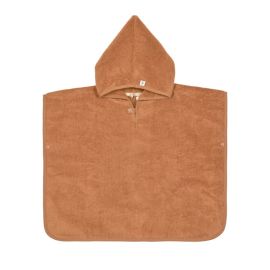 Poncho katoen terry GOTS - Karamel