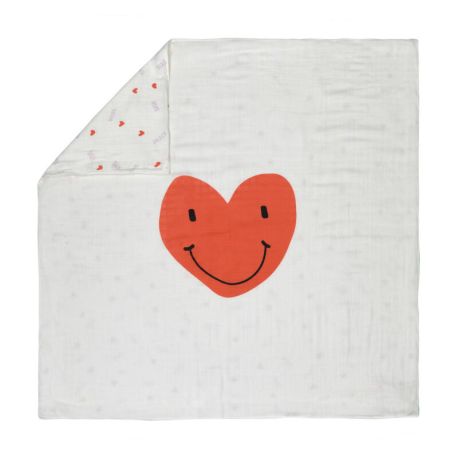 Happy Rascals Deken 100x100 - Hartje Happy Rascals Deken 100x100 - Hartje