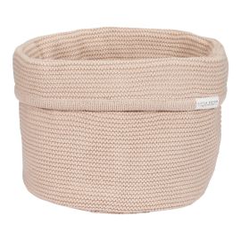 Rond gebreid toiletmandje Beige - Little Dutch